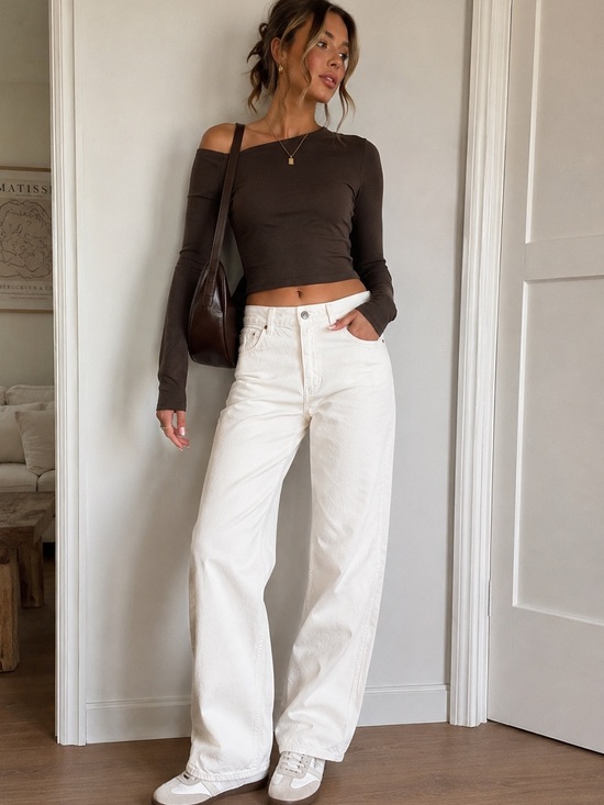 Reformation Denim - Reformation Val 90s Mid Rise Straight Jeans Fior di Latte Size 28 Organic Cotton